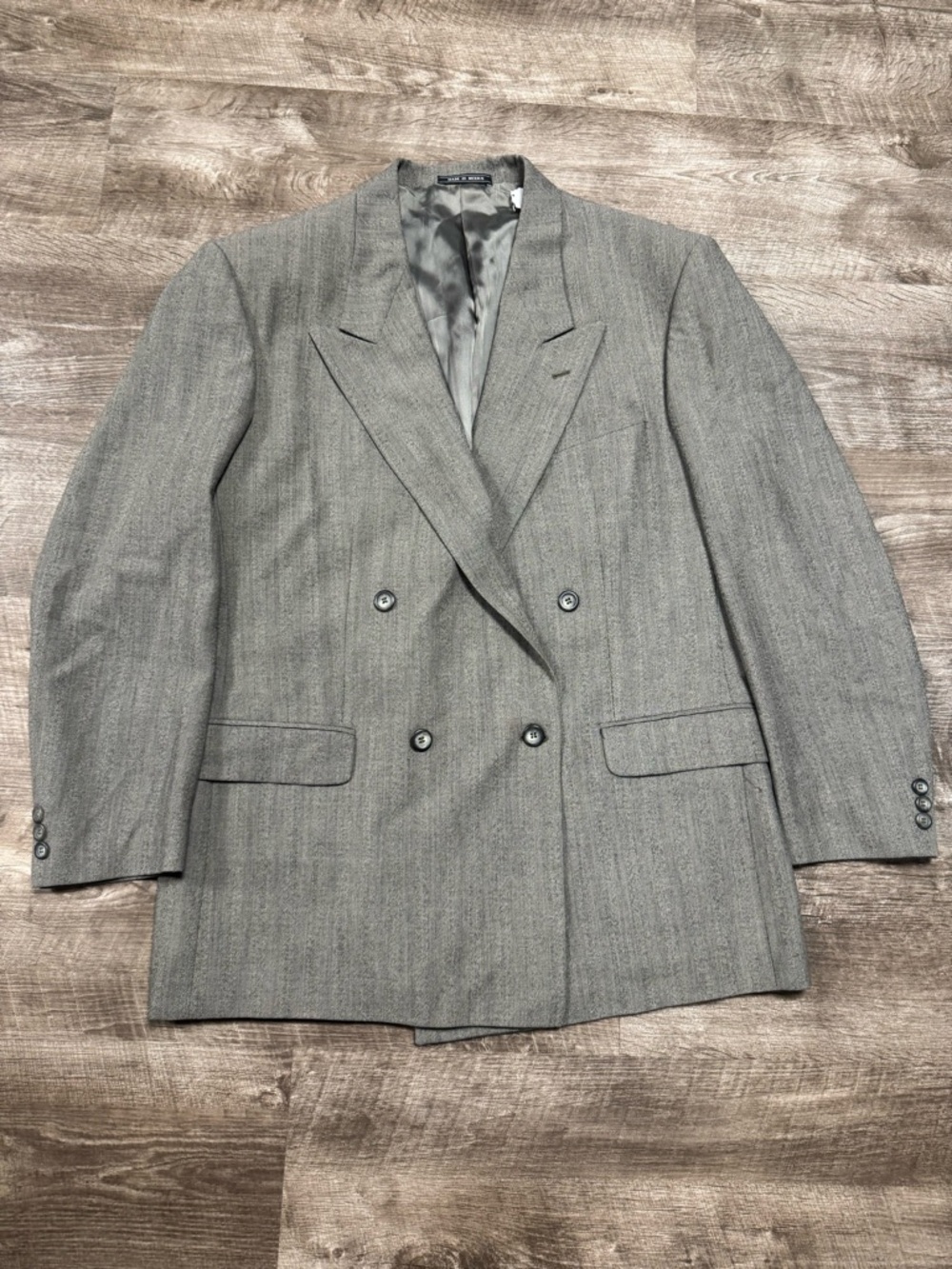 J.T. Beckett Vintage 100% Worsted Wool Double Breasted Blazer Size 42R